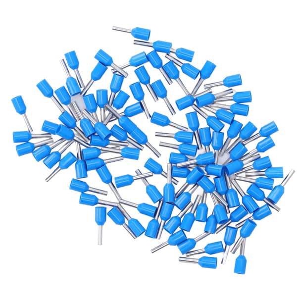 100 stk. E1508 Pin Cord End Terminal Kobber PVC-tråd Isolert Ferrule Crimp Terminaler for Elektronisk Utstyr