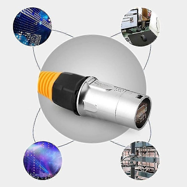 IP67 Nettverk RJ45 Vanntette Kontakter / Ethernet RJ45 Vanntett Plugg + Vanntett Sokkel For Utendørsbruk
