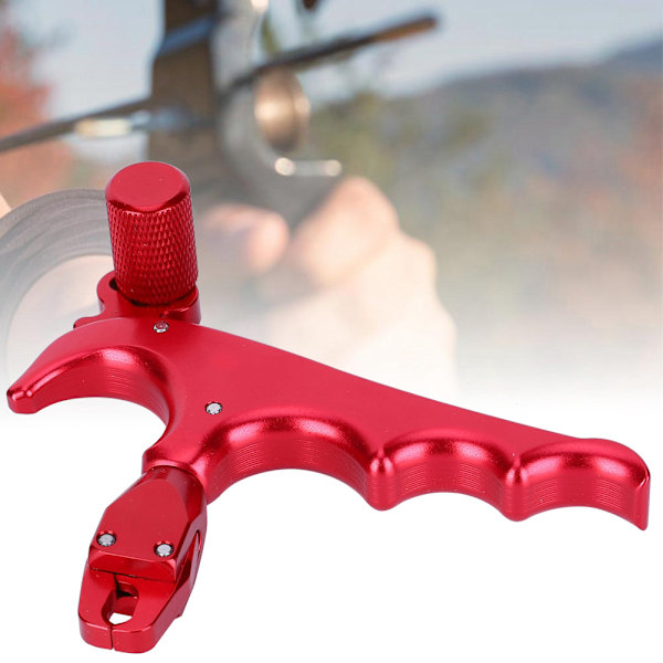 Metall 4-Finger båge Release Caliper tumgrepp jakt skytte tillbehör röd
