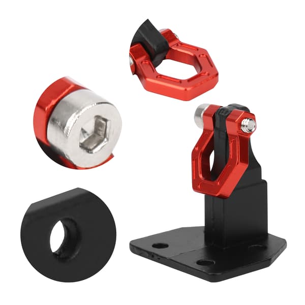 RC Bil Trailer Shackle Tilbehør Træk Krog Spænde til 1/10 til AXIAL SCX10 D90 Crawler Rød