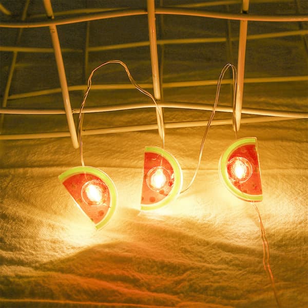 2m/6.6ft 20 LED Sød Vandmelon Formet Fe Lys String Børneværelse Dekoration Varm hvid