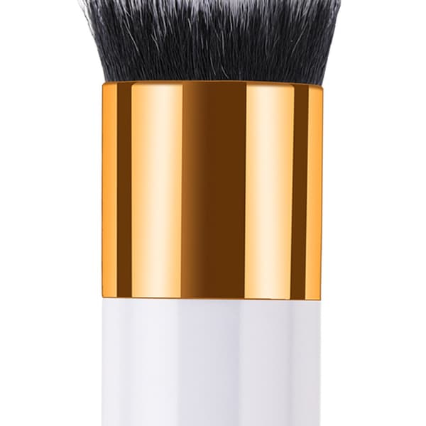 Makeupbørste Bløde børster Sød Stilfuld Bærbar Kosmetikbørste Professionelle Makeupværktøjer Hvid Guld