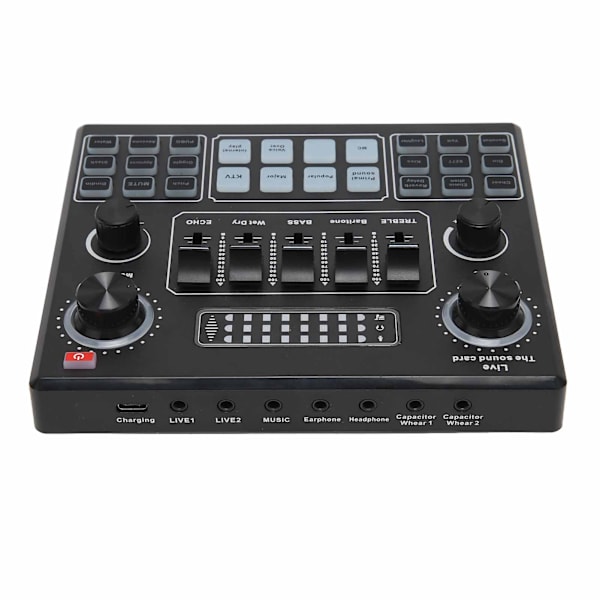 V9 Bluetooth Lydkort Stereo Audio Mixer til Computerspil Mobiltelefon Liveudsendelse