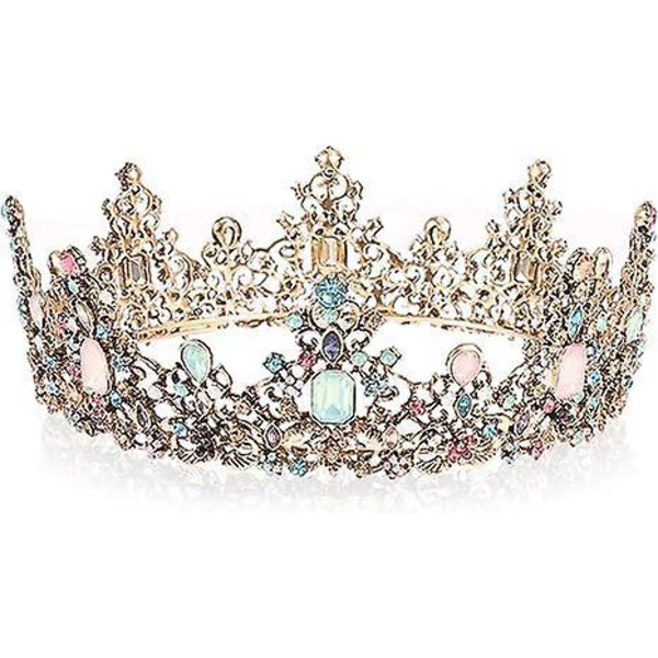 Barokk rhinestone tiara hårsmykker for kvinner