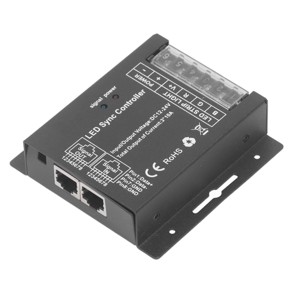RGB-dæmpningscontroller LED-dæmpningsmodul 24-tasters fjernbetjening til LED-striplys DC 12V-24V