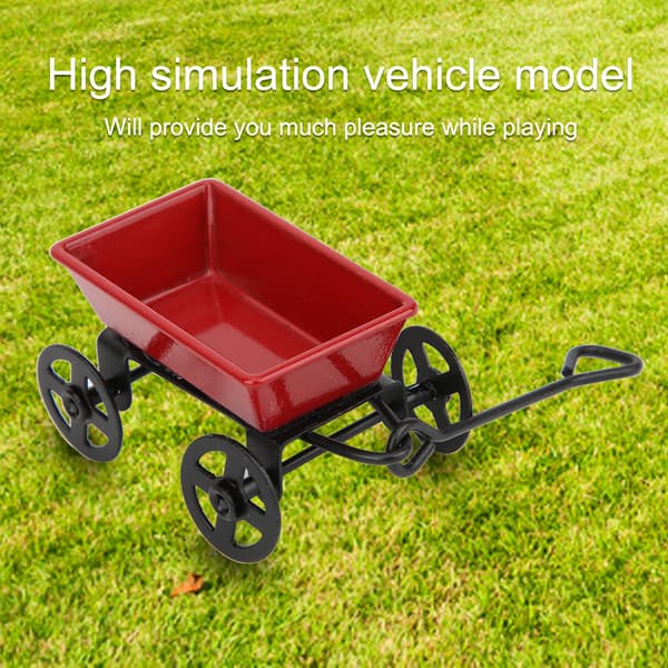 1:12 Simulation Trækvogn Model Mini Dukkehus Dekoration Trailer Børnelegetøjsgave