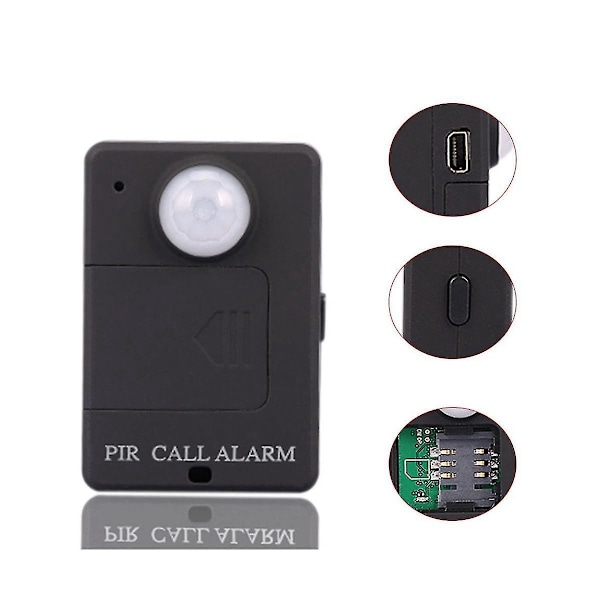 Mini Gsm Pir Larm Rörelsesensor Larm Infraröd Trådlös Gsm Larm Stöldskydd Rörelsedetektor Med-B7