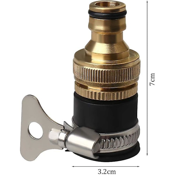Rund Vandhaneforbindelse, 1/2' til 3/4' Diameter Messing Slangeforbindelser Universal Have Slange Vandhane Adapter