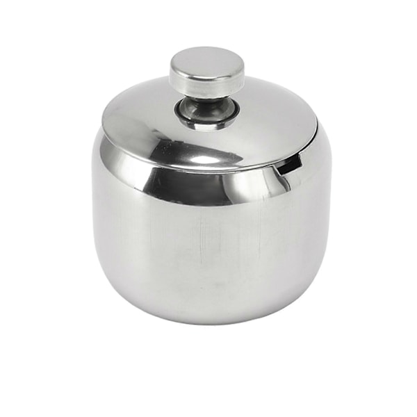 Kryddburk med Lock 304 Rostfritt Stål Kryddbehållare Burk för Krydda Salt Socker