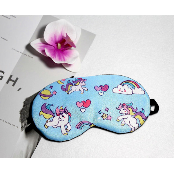 Presentförpackning Unicorn ROSA Mjuk Ögonmask Bomullsögonbindel Rese Relax Sömnmask UK