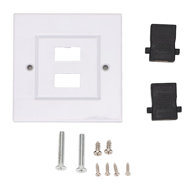 2-portars HD Multimedia Interface-väggpanel HD Multimedia Interface-uttagspanel Kabeltillsats Koppling