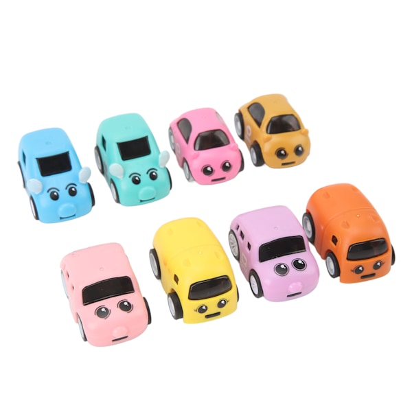 8 stk. Pull Back City Vehicles Sæt Friktionsdrevet Søde Små Inertial Pull Back Bil Legetøj Model