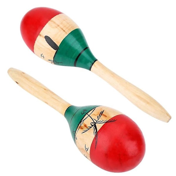 Farverig Trærasle Percussion Instrument med Salsa-Rytme til Fester og Spil
