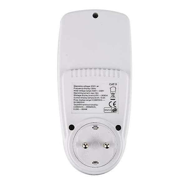 Plug-in Elmätare Energimätare Watt Kwh Analysator