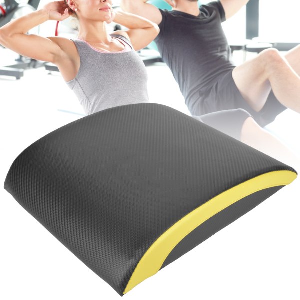 Bærbar Fitness Sit Up Pad Mat Midjetrener Treningsutstyr Svart og gul