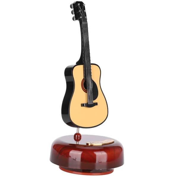 Gitarr Roterande Speldosa Mini Heminredning Musikinstrument Prydnader Liten Present