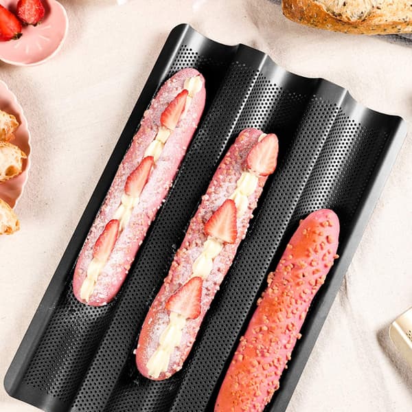 3 brød baguetteform fransk brød bageform non-stick bageform toast madlavning bagere støbning