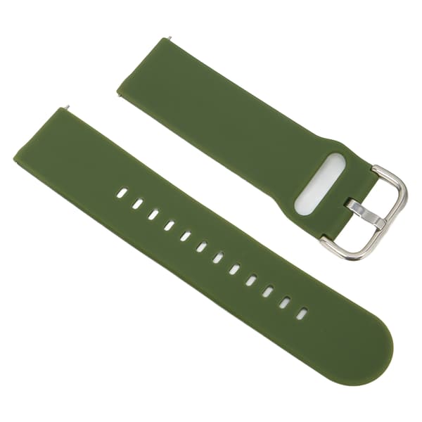 22 mm bløde silikone Quick Release remme til Huawei Watch 3/GT 3/2 justerbar silikone urrem militærgrøn