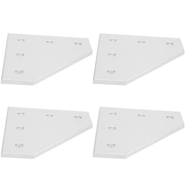 4 st skarvplåt utvändigt 5-håls aluminiumanslutningsförstärkning rät vinkelanslutning 4040L form