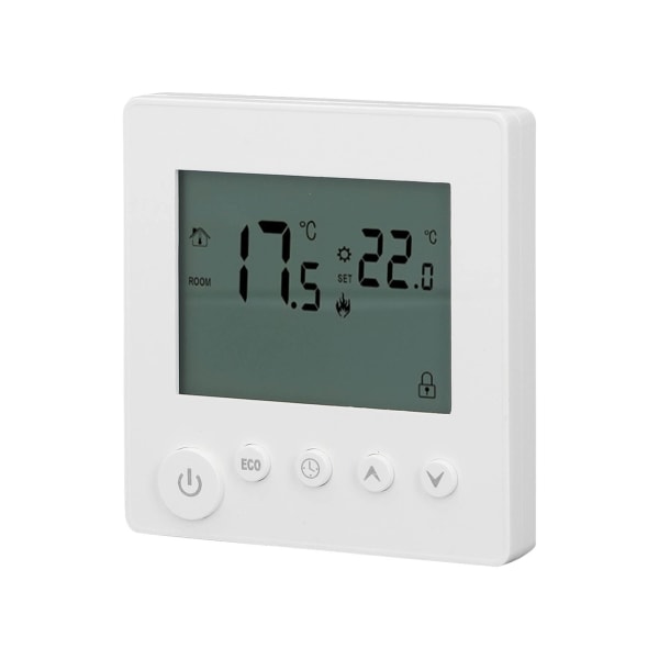 Digital termostat 4500W hög effekt elektrisk golvvärme temperaturkontroll termostat för kontor köpcenter AC 90V till 240V vit