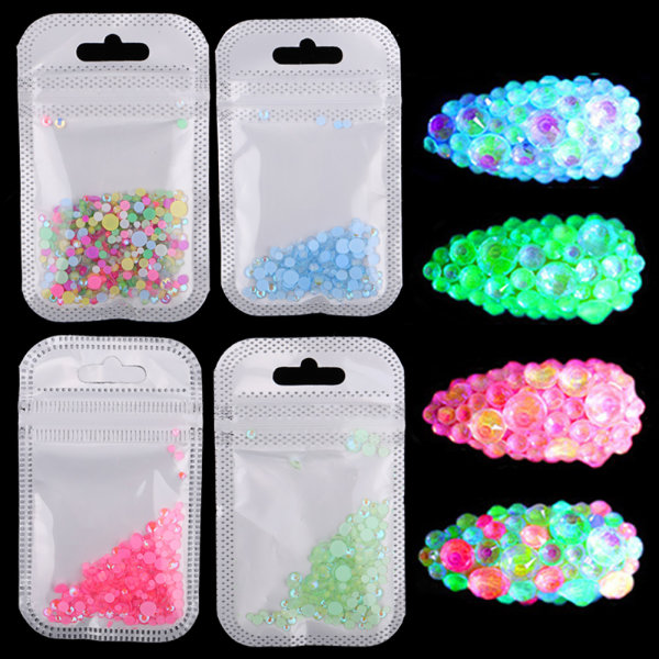 Nail Art DIY Lysende Rhinestone Utsøkt Glitter Nail Decoration Manicure ToolYG-08