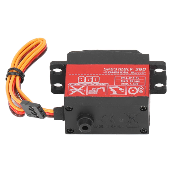 26KG digital dobbeltakset servo med høj moment kontinuerlig rotation motorservo med servoarme til robot