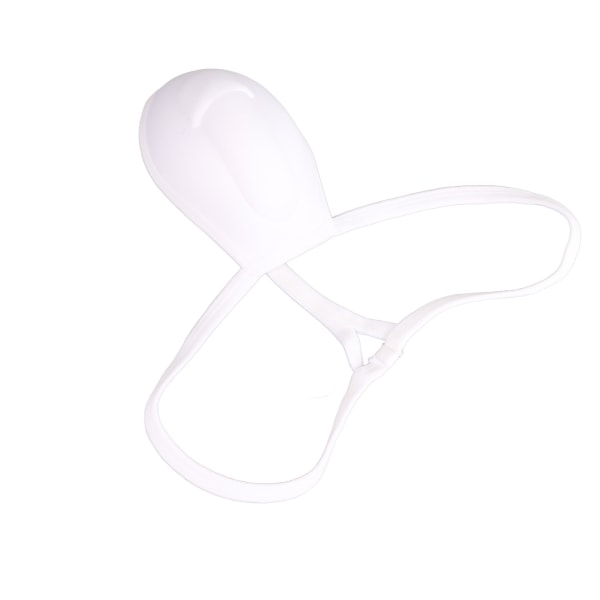 Bulge Cup Mjuk Polyester Bomull Stereo Form Bulge Täckande Underkläder Cup med rem Vit M