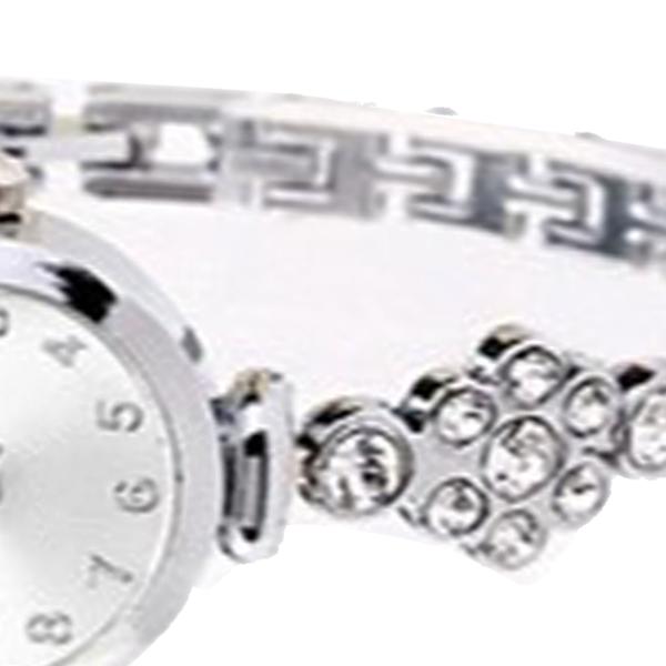 Kvinner Alloy Watch Fasjonable Elegant Rhinestones Band Watch for Office Work Business Trip