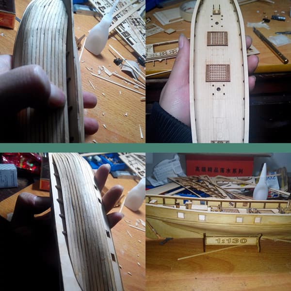Tre Seilbåt Skip Kit Hjem DIY Modell Dekorasjon Båt Gaver Leker for Barn