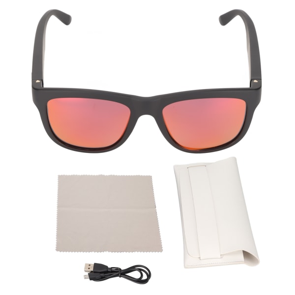 Smart Bluetooth Glasses Audio Solbriller med Stemmekontrol og Open Ear Style Lyt til musik opkald Orange