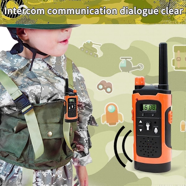 Walkie-talkie Børne walkie-talkie til piger i alderen 3-12, 3 miles lang distance 22-kanals walkie-