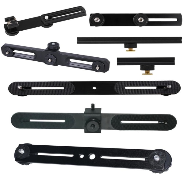 Blixtfäste 2 klor 1/4 skruv Blixtfäste Aluminiumlegering Studio Blixtfäste förlängning för kamerastativ Monopod Mikrofon Blixtlampa LED-ljus