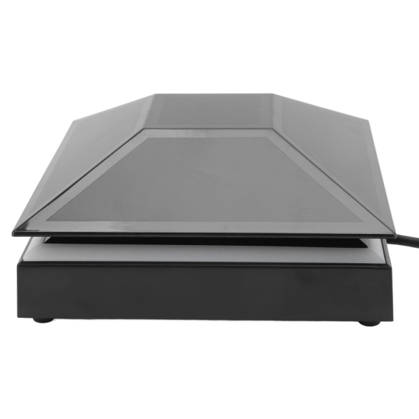 Konsol køleventilator 12W 3 vindhastigheder Touch Switch Justerbar konsol Støvtæt køleventilator med LED-lys USB-porte Sort