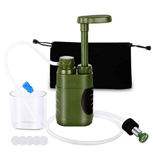 5000L Portabelt Utomhusvattenfilter, Dricksvattenrening, Pumpfilter, Dricksvattenfilter, Vattenfilter för Vandring, Resor