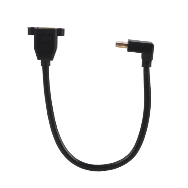 Displayportin uros- ja naaraspuolinen Displayport-tuki 8K/60HZ 4K/120HZ 90° Kyynärpää Displayport 1,4 -kaapeli 0,3 metrin näytölle