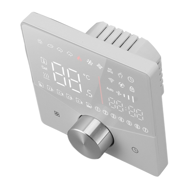 Smart digital termostat LCD färgskärm exakt styrning intelligent temperaturregulator vit