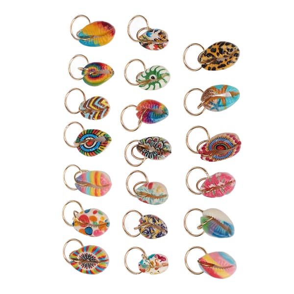 20 st Shell Dreadlocks Ring DIY Söta Utsökta Hårflätningshängen Clips Håraccessoarer Dekoration