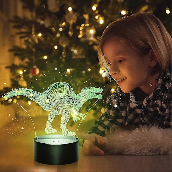 Natlampe til børn, Tyrannosaurus 3D natlampe 16 farver