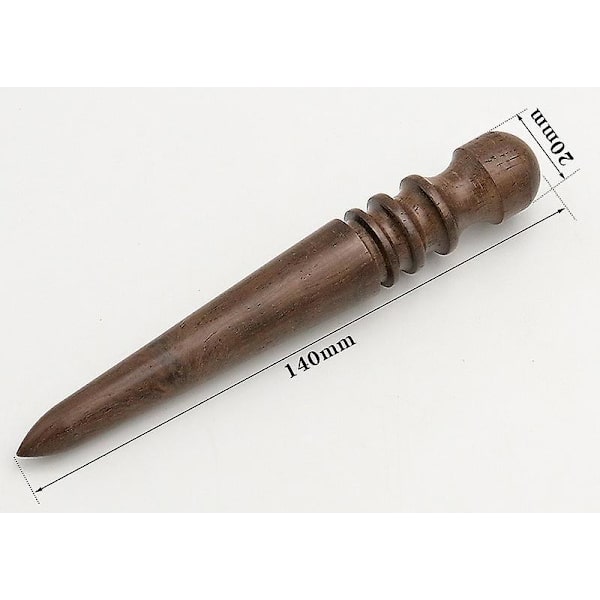 Ebony Wood Leather Edge Burnisher - Polert Rund Pinner