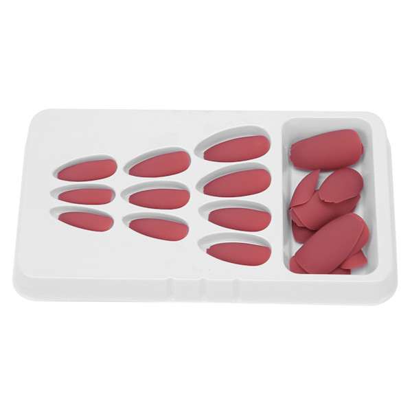 24st Nail Art Tips Set Matt Pure Color Konstgjorda falska naglar Cover False Nail TipsF126