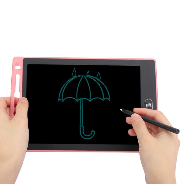 8,5 tommer LCD-skriveplade Børn Smart Graffiti Tegnebræt Monokrom Håndskrift lyserød