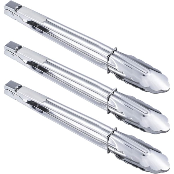 Serveringsklyper i rustfritt stål for matlaging, camping, BBQ (12\" 3 stk)