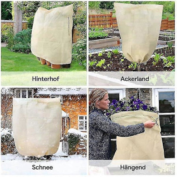 Overvintring til planter, Plantedække, Non-woven plantebeskyttelsesdække Frostbeskyttelse til potteplanter og roser (120 x 180 cm)