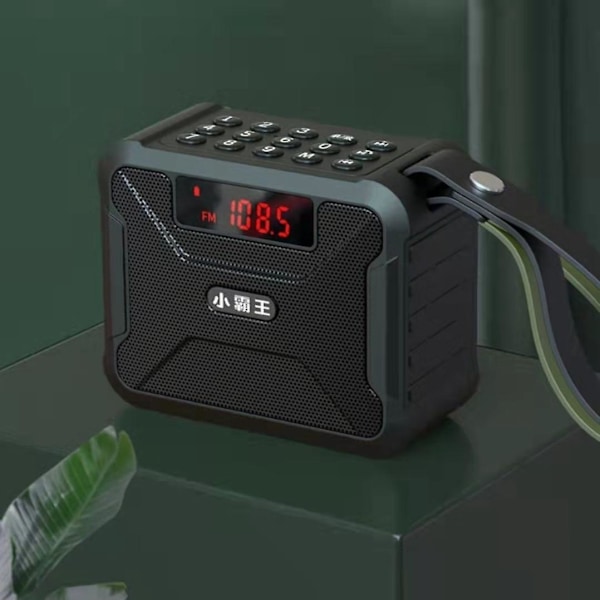 W28 Utendørs Walkman Spiller Radio Bluetooth Høyttaler Liten Lyd Håndradio Svart