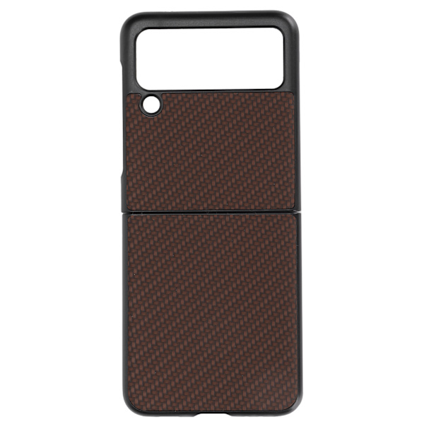 Hiilikuituinen taittuva kuorikotelo Samsung Galaxy Z Flip 3 -puhelimelle, suojaava ruskea kuori