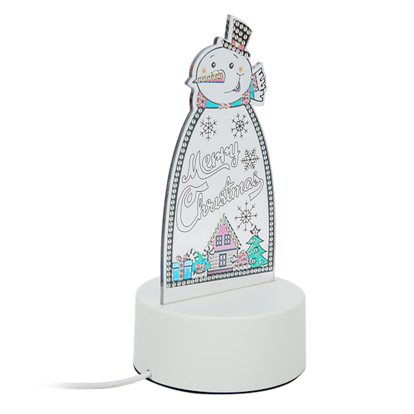 LED Rhinestone Målning Lampa Tredimensionell Effekt Anti Shedding Mjuk Belysning Konst Målning Nattljus för Hem Bar