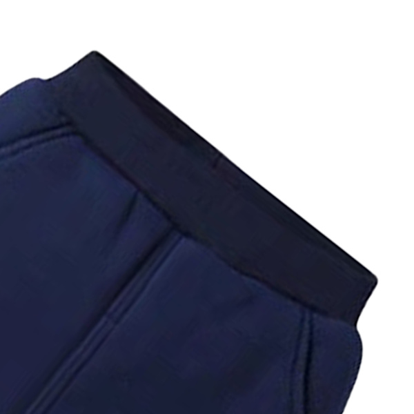 Barn Fleece Sweatpants Elastisk Midja Super Mjuk Bomull Casual Varma Fleece Byxor för Utomhus Vinter Blå M