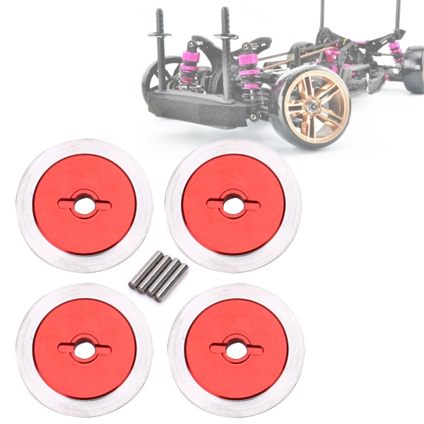 Metallbromsskiva Simuleringsdekortillbehör Passar till Sakura D4 HSP 94123 1:10 modell CarRed