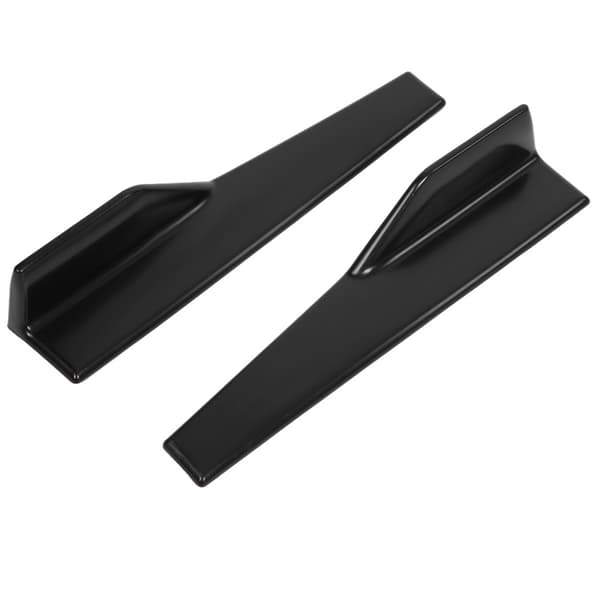 2 stk. Universal Mat Sort Side Skørt Rocker Splitter Winglet Vinger Canard Diffuser