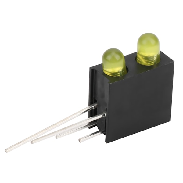 100 stk 3 mm lysholder dobbelt hul LED diodelampe med base industrielt indikator tilbehør Gult lys